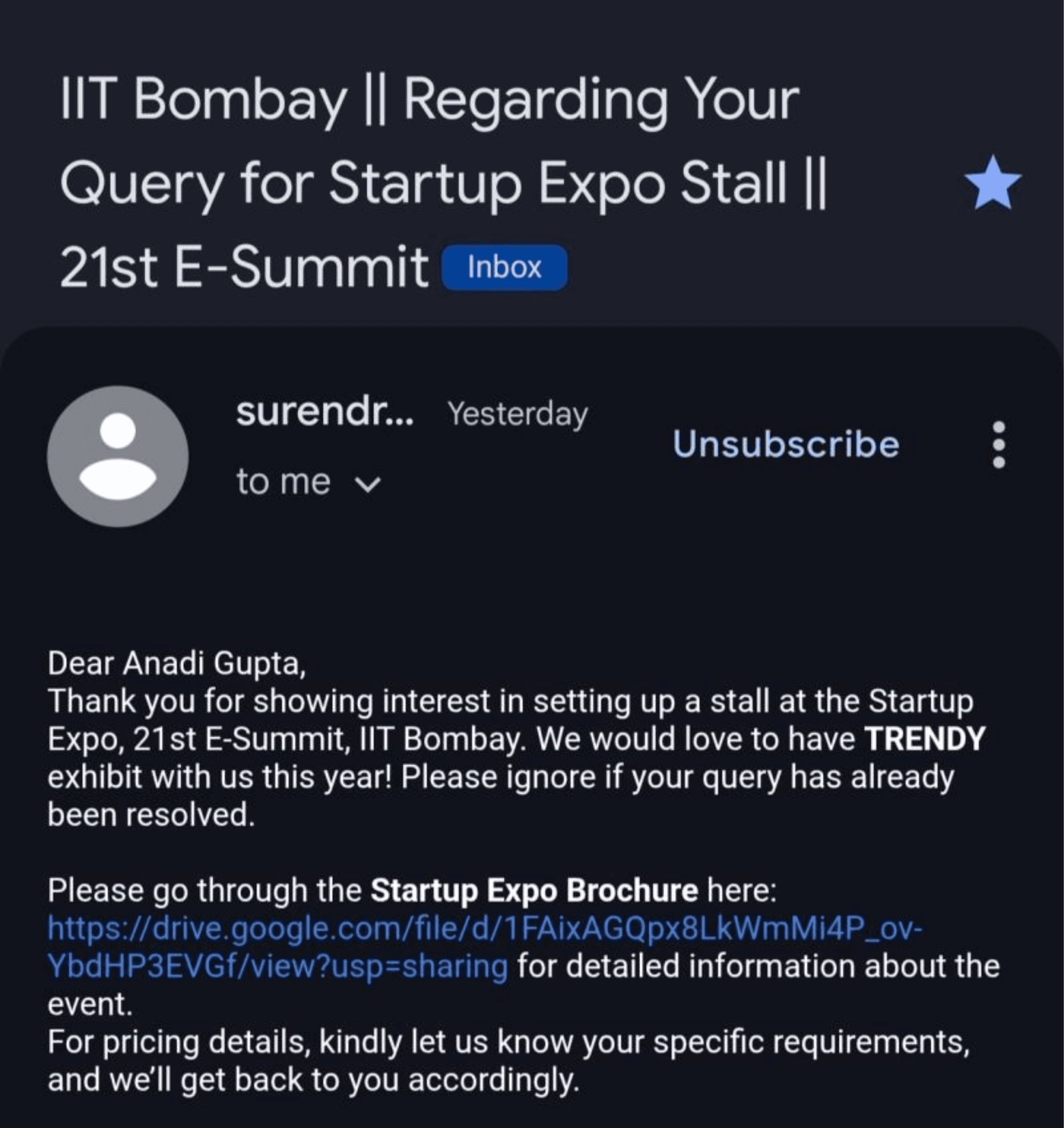 TRENDY – IIT Bombay 21st E-Summit Startup Expo gallery image 3